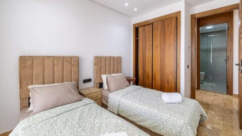 Superb Furnished 2-Bedroom Apartment With Large Terrace In Dar Bouazza in Casablanca, Morocco